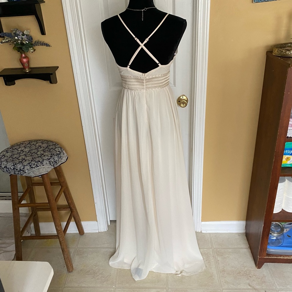 Stunning Eggshell Colored Lulu's Evening Gown - image 4